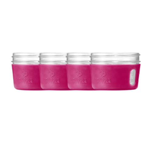 Mason Bottle Silicone Sleeve 4oz, 4pk - Closeout