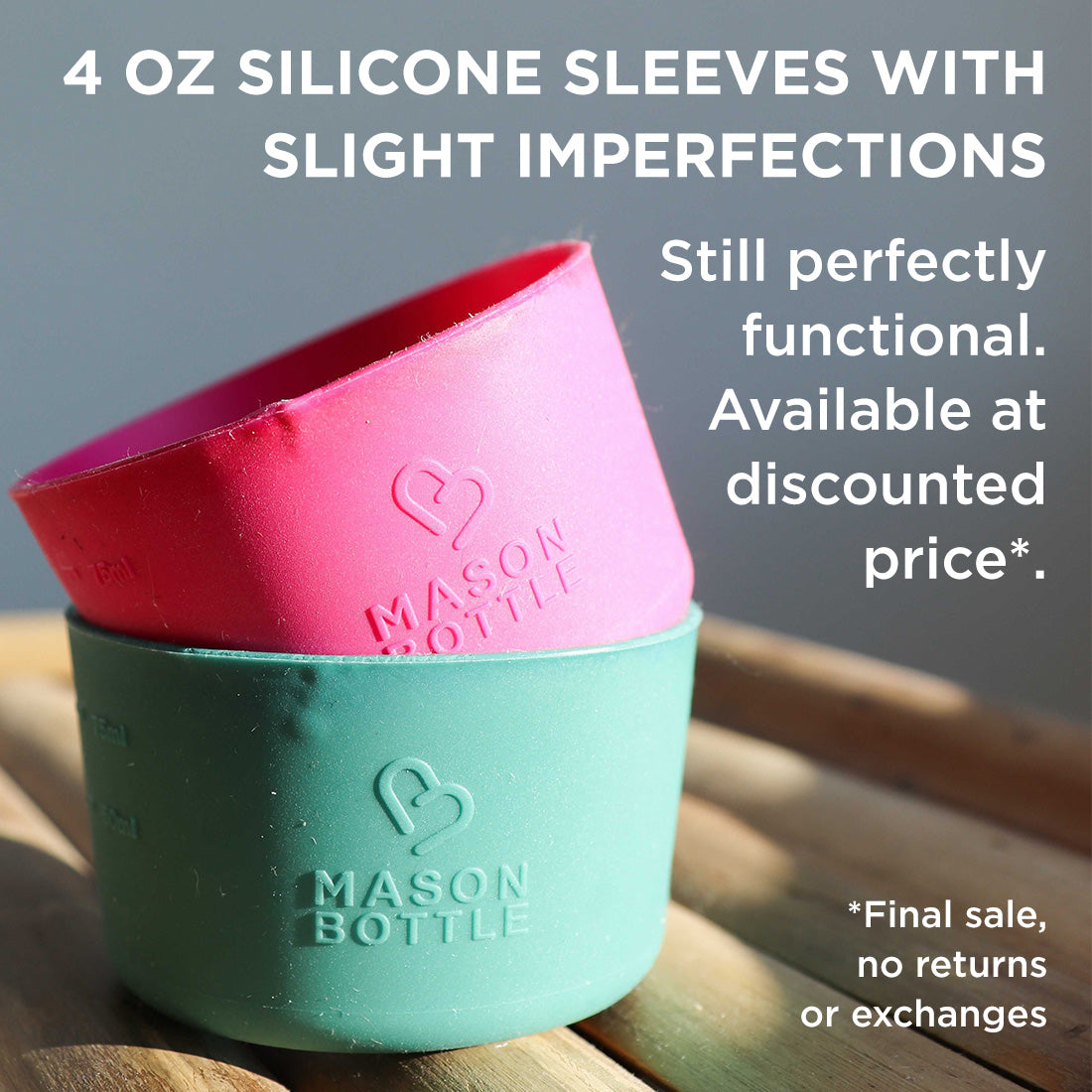 Imperfect-Mason Bottle Silicone Sleeve 4oz