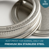 Stainless Steel Ring + Lid, 4 Pack