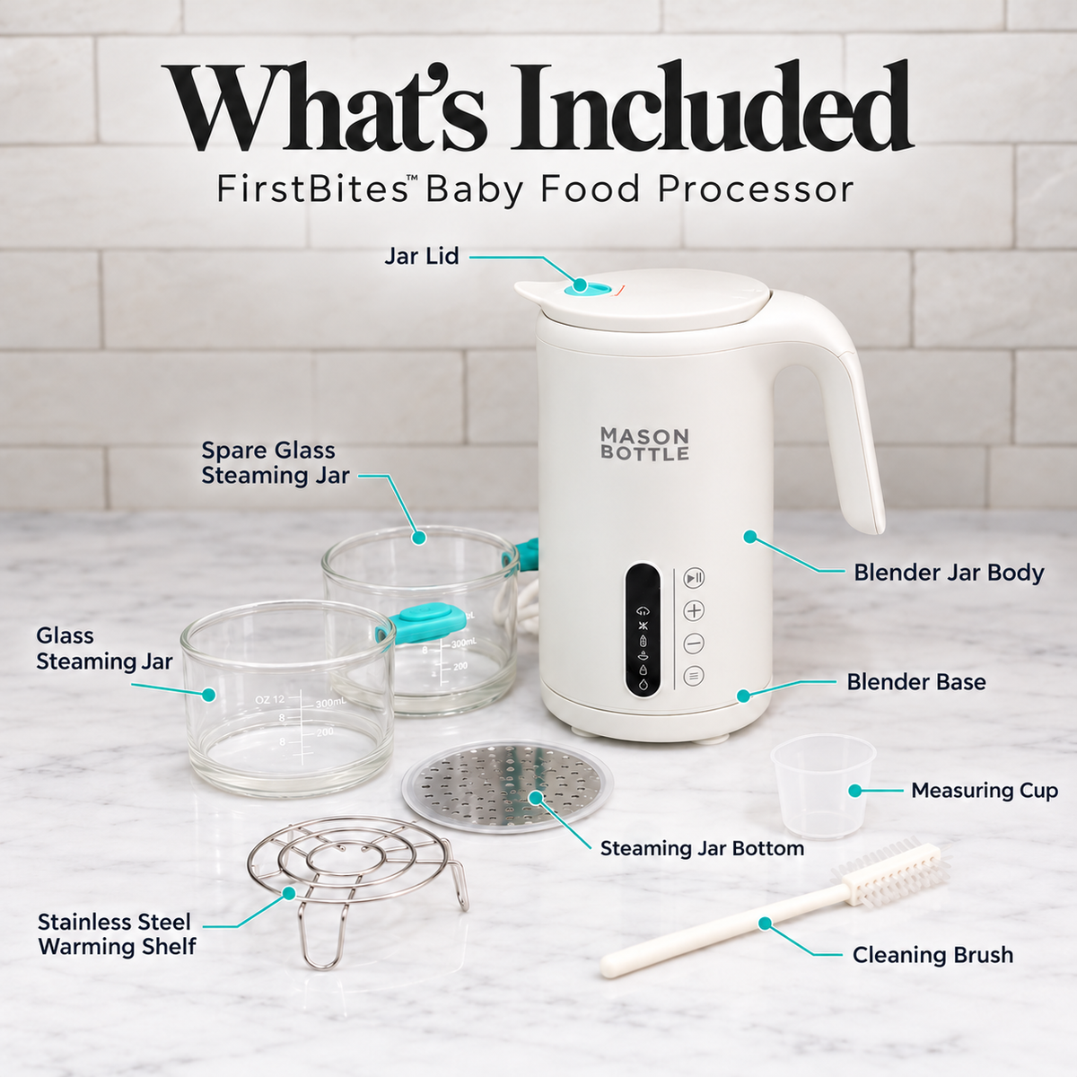FirstBites™ 6-in-1 Glass Baby Food Maker